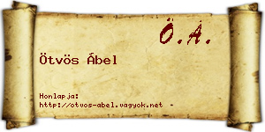 Ötvös Ábel névjegykártya